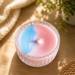 Pink Glass Jar Candle