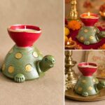 Decorative Turtle Clay Diya Candles