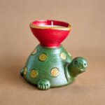 Turtle Clay Diya Candle