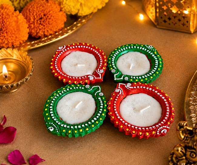 Traditional Clay Diya for Diwali