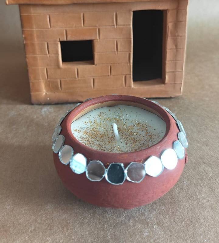 TR101 Terracotta Diya Candle
