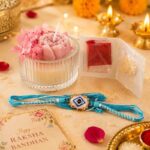 Evil Eye Rakhi with Glass Candle